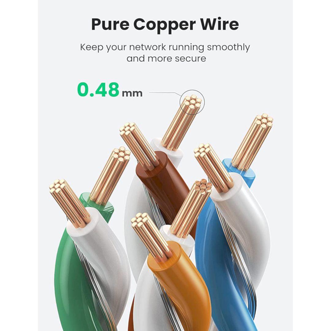 Ugreen UG40168NW190TK 0.5m 40Gbps 2000mhz dây dẹt Nylon Braided Màu Đen Cáp mạng Cat8 - HÀNG CHÍNH HÃNG