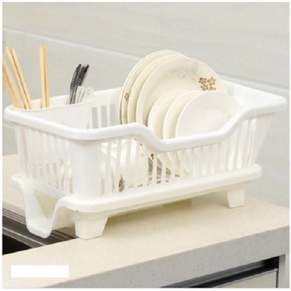 Bộ 1 Ống đựng đũa kèm 1 giá để bát nhựa HomeStar Hando