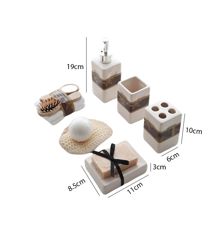 Set 6 món đựng dung dịch cho nhà tắm Dengeneres 3-D-B7-T2735