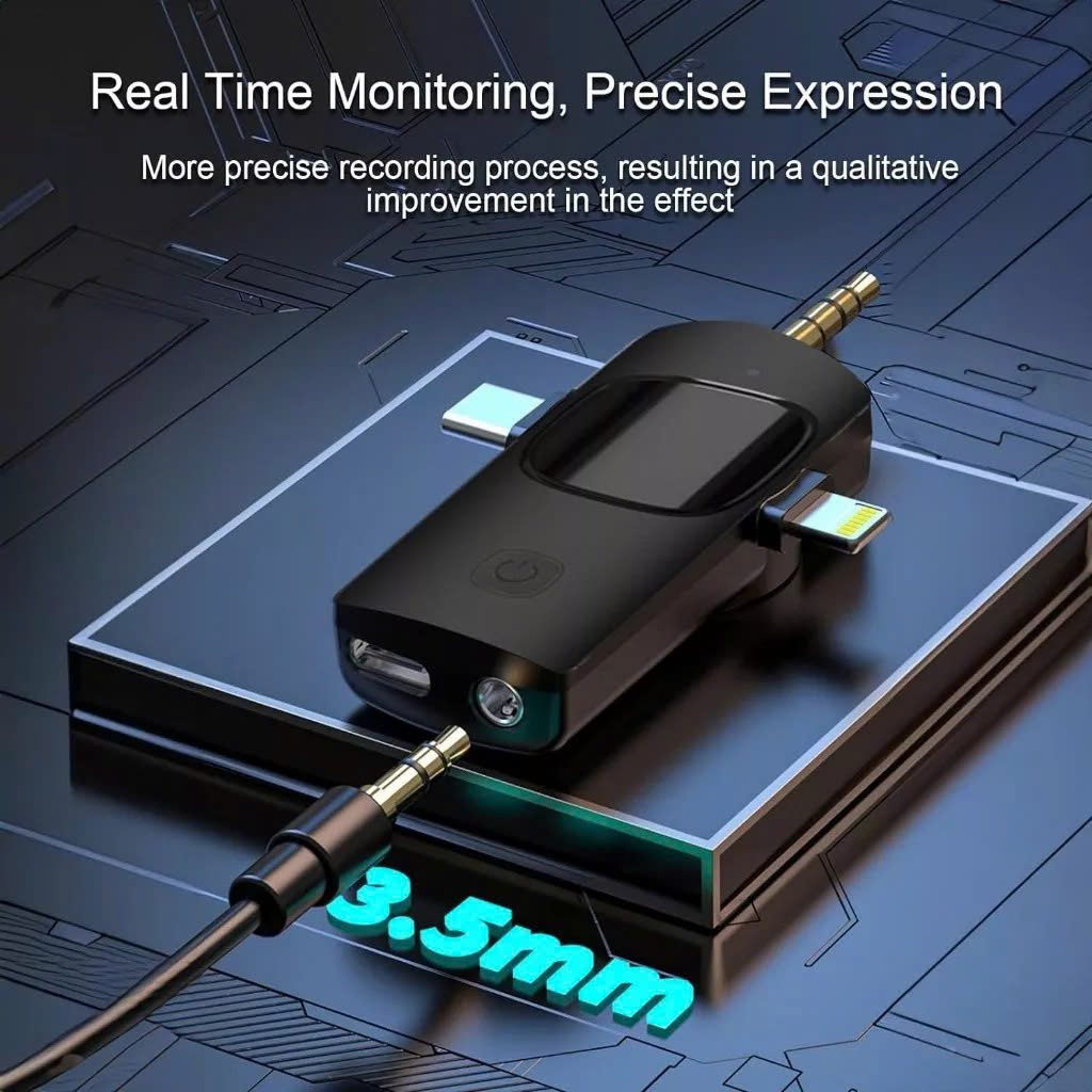 Micro Thu Âm Cài Áo Không Dây 2 Mic 3 Trong 1 Cho Điện Thoại (Android Cổng Type C – Iphone IOS Cổng Lightningg) Máy Tính Bảng PC Laptop Máy Ảnh (Jack 3.5) Loa Smartphone Lọc Tiếng Ồn Xa 20m Quay Video Tiktok Livestream Review Vlog Youtube – Hàng Nhập Khẩu