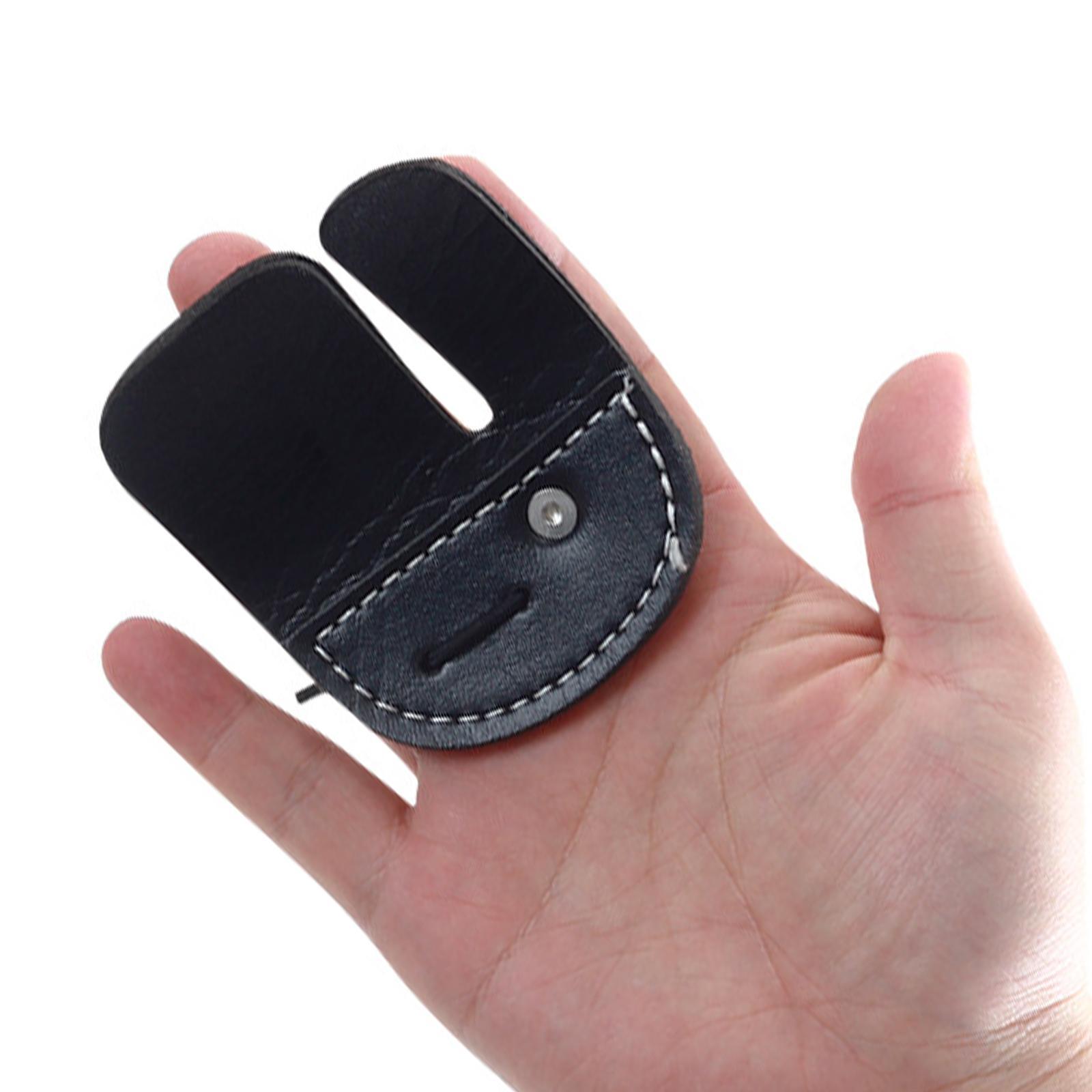 Finger Tab, Leather Finger Guard Protective Gear, Right Left Handed Bowstring Saver