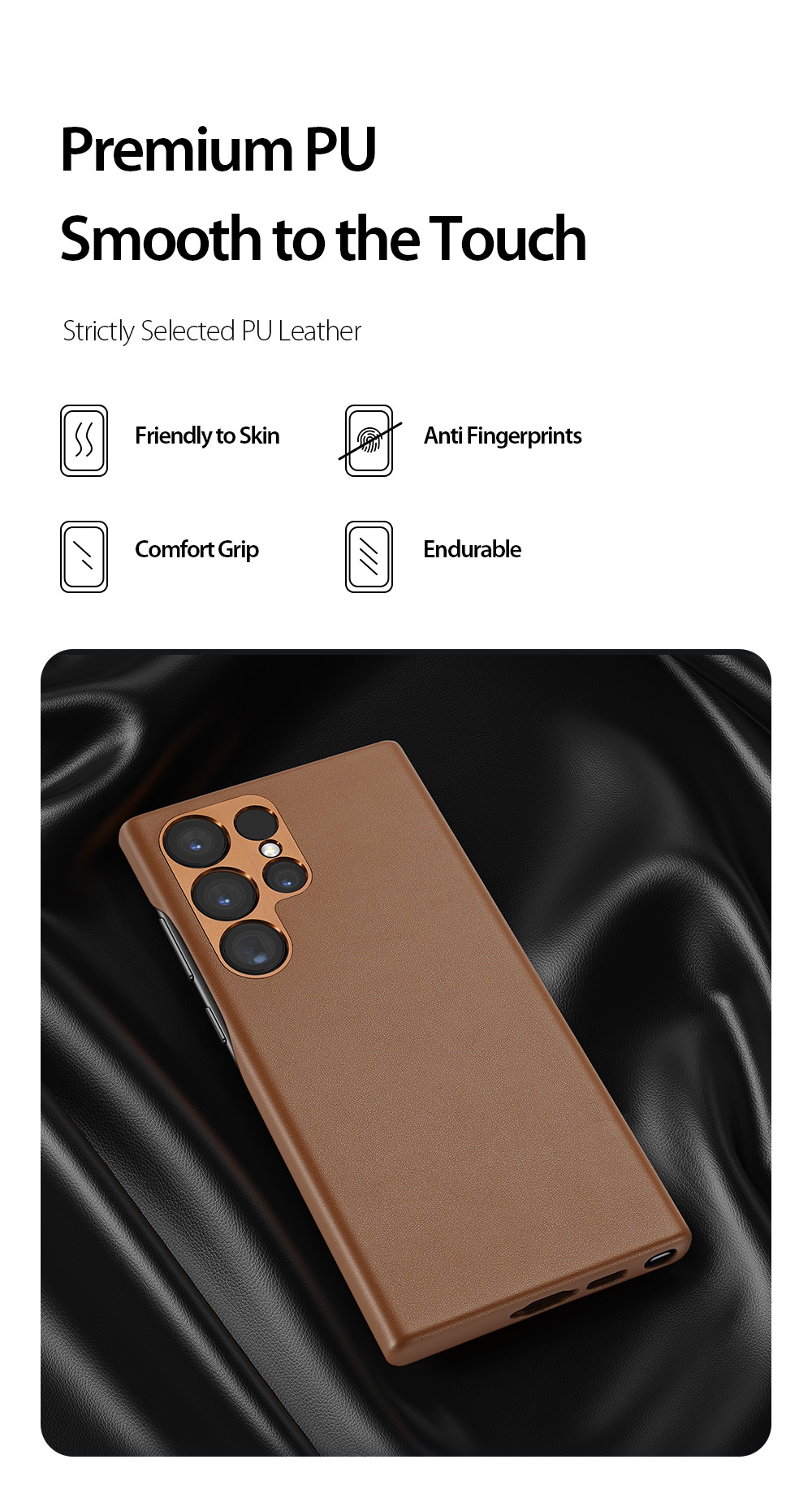 Ốp Lưng Case Bảo Vệ Da Cao Cấp Dux Ducis Grit Series PU Dành Cho Samsung Galaxy S23 Ultra - Hàng Chính Hãng