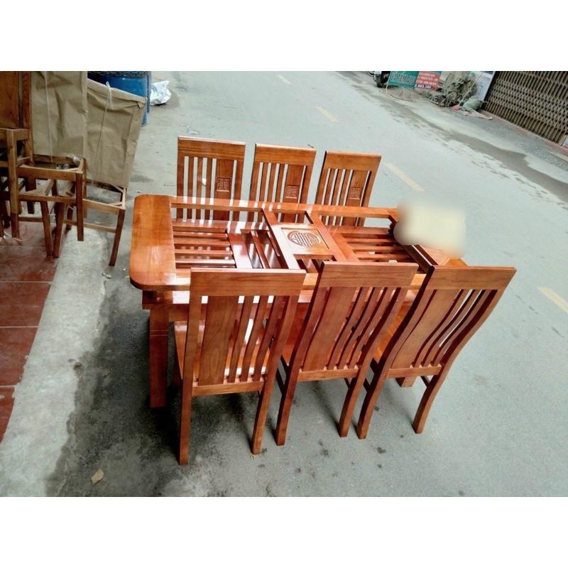 SIÊU SALE bàn ghế ăn cho phòng bếp gỗ xoan ta 4 ghế hoặc 6 ghế tùy chọn