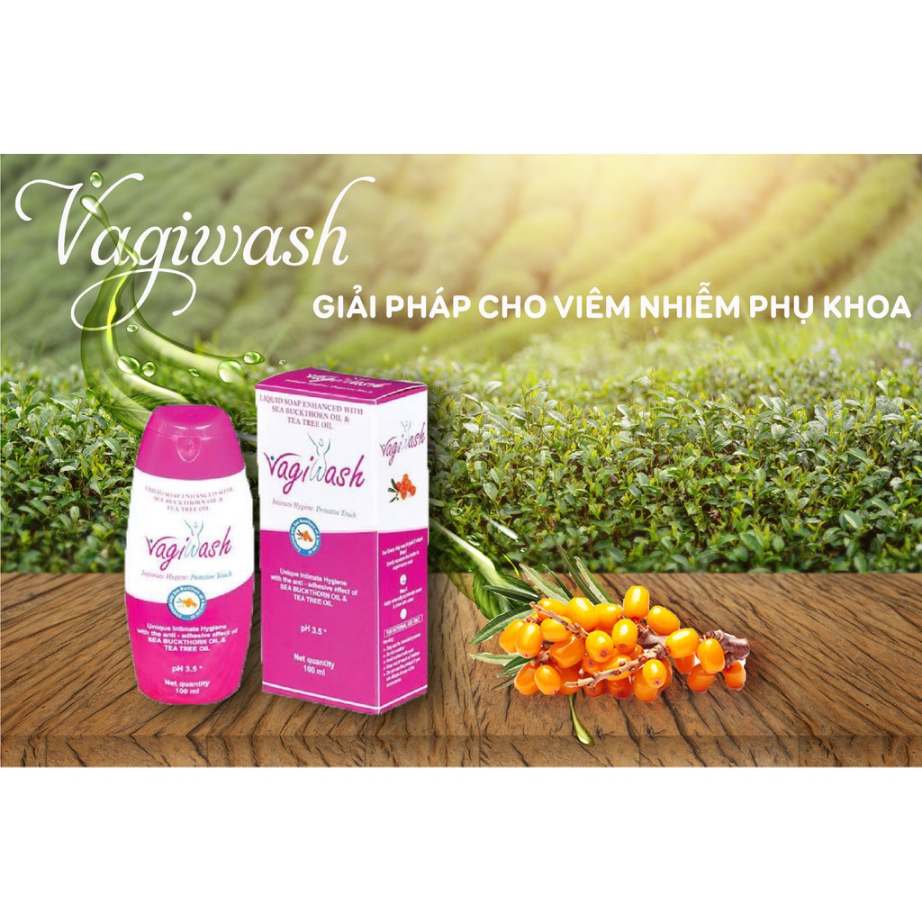 Nhũ dịch vệ sinh phụ nữ Vagiwash khử mùi hôi, duy trì độ ẩm, hỗ trợ sức khỏe phụ khoa (Hộp 100ml)