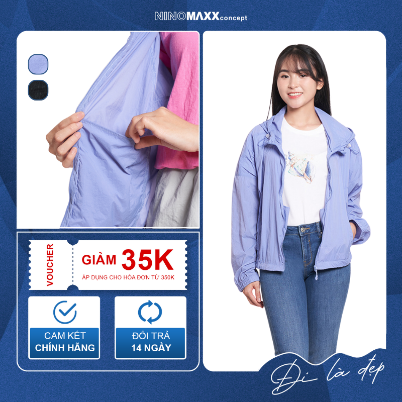 Áo Khoác Nhẹ Áo Khoác Nữ Dù Tay Dài 2407028
