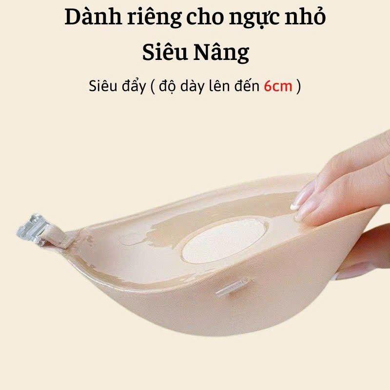 Áo ngực dán không dây dày 6cm cài trước siêu nâng ngực chống tuột siêu hot (có sẵn - miễn ship)