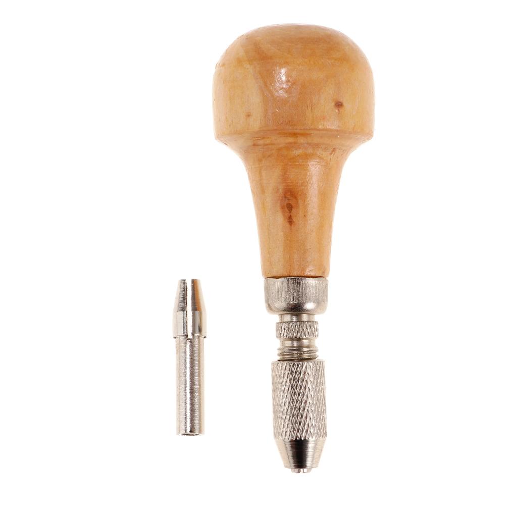 3xJewelers Pin Vise Vice Wooden Handle Twisting Wire Wrapping Collet Watch