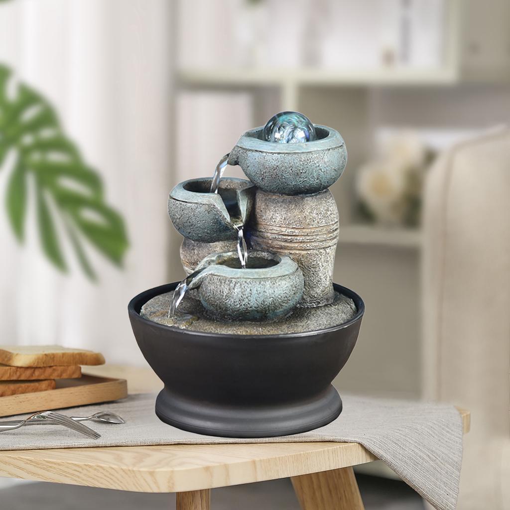 Desktop Waterfall Water Fountain Indoor Tabletop Decor Ornament