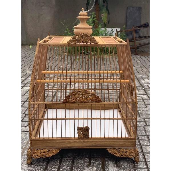 KHUNG LỒNG CHIM TỰ RÁP CHẠM SÓC NHO