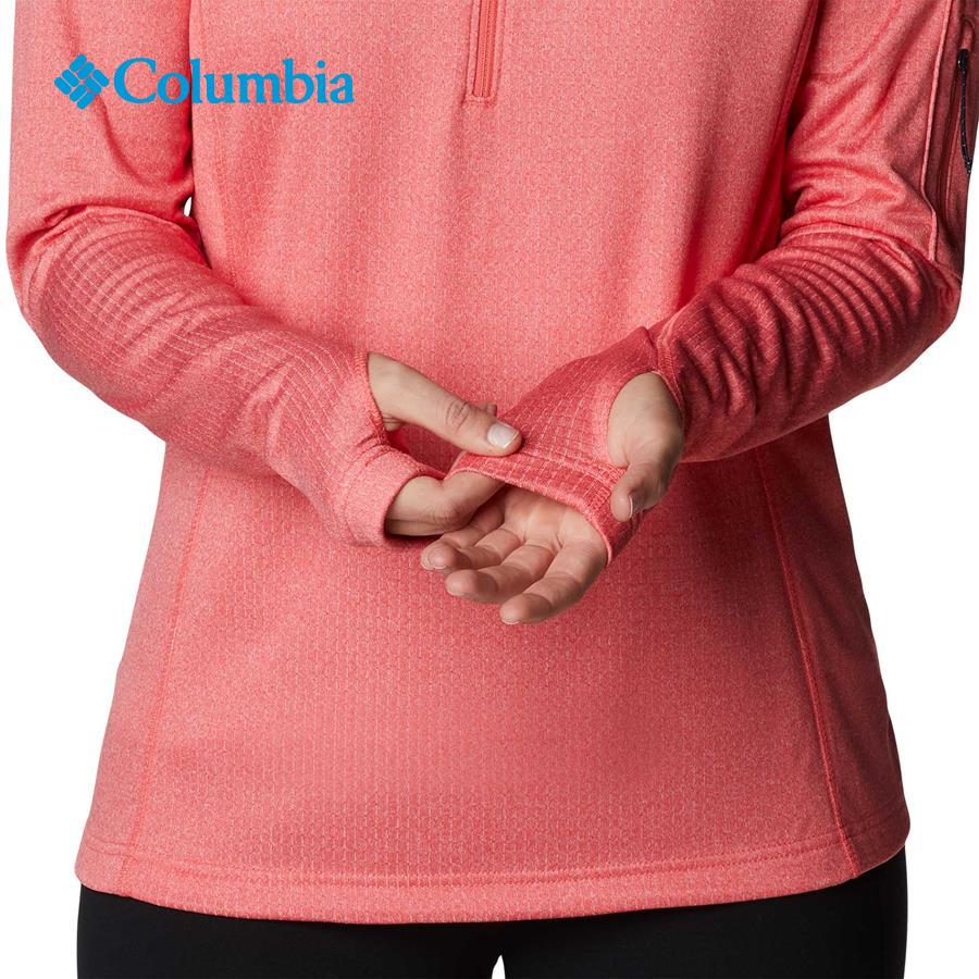 Áo thun tay dài thể thao nữ Columbia W Park View Grid Fleece 1/2 Zip - 1959702614