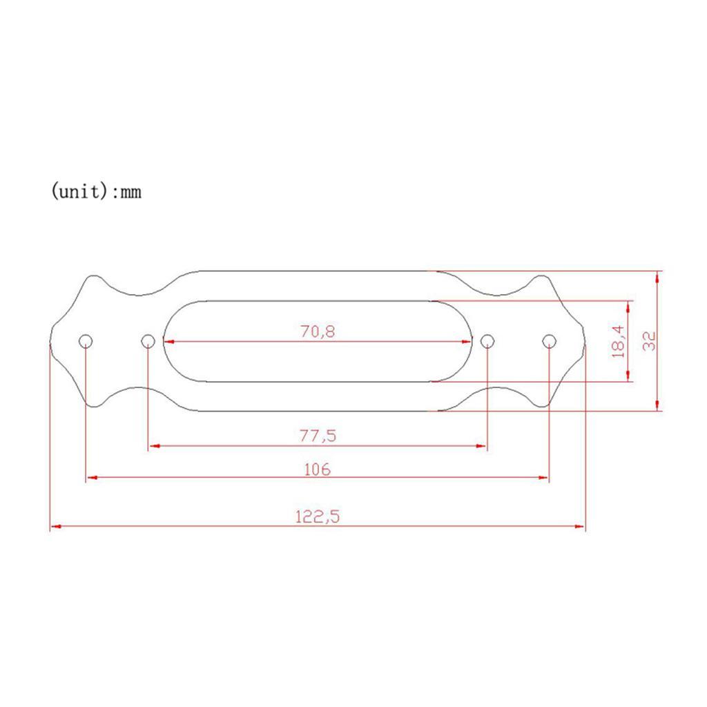 3X 2 Pieces Acoustic Guitar Single Coil Pickup Soundhole    Black