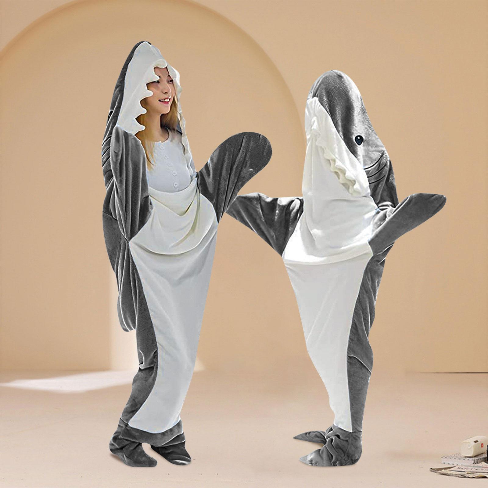Wearable Blanket Hooded Cosplay Warm Sleepwear for Home Halloween