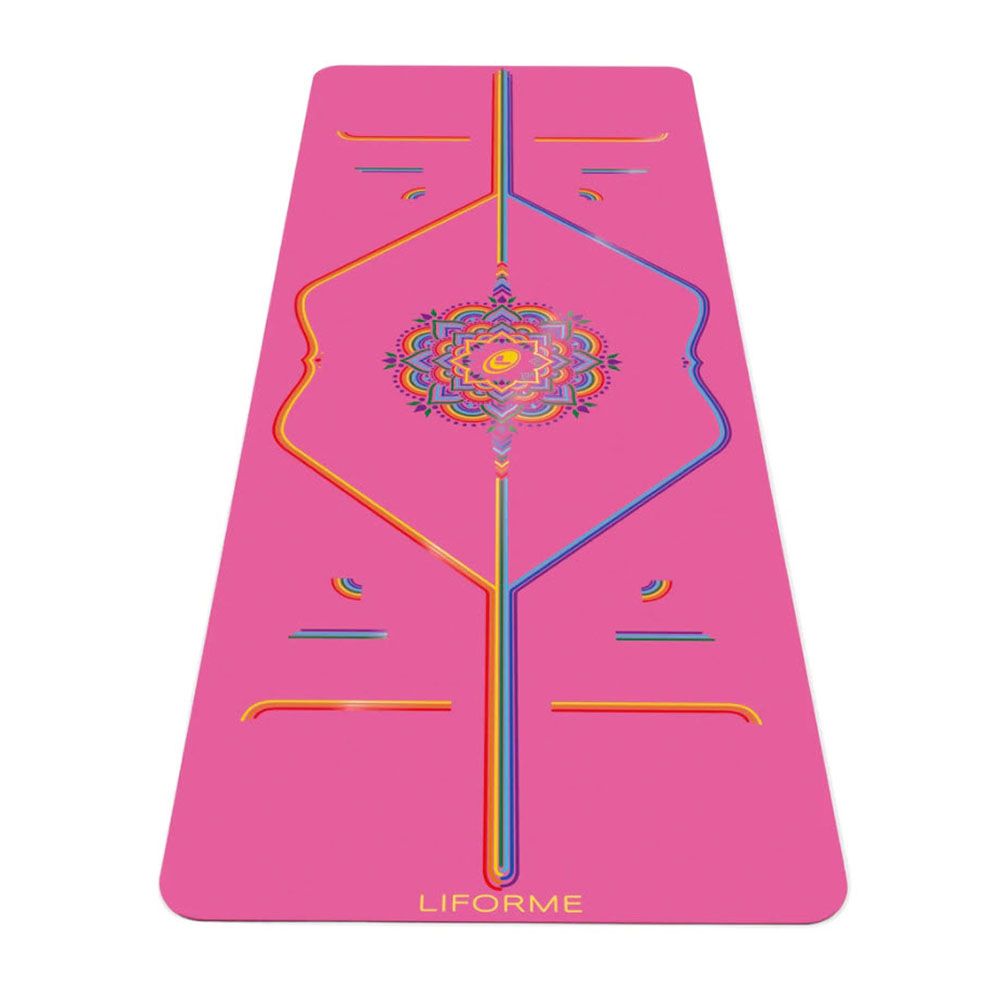 Thảm yoga định tuyến PU Sportslink Liforme Rainbow Grateful 4.2mm