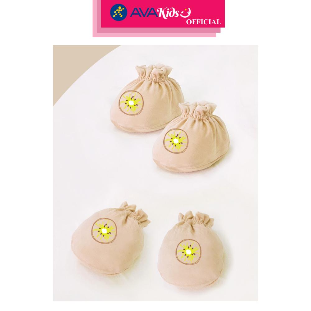 Bộ bao tay, bao chân in trái cây Babymommy - Màu ngẫu nhiên (0 - 3 tháng)