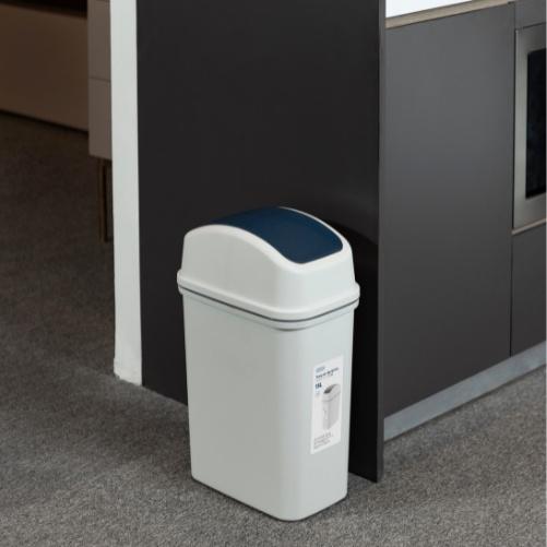 Thùng rác nắp lật cho văn phòng, gia đình, Ag+ kháng khuẩn khử mùi, ngăn mùi hôi - Giao màu ngẫu nhiên