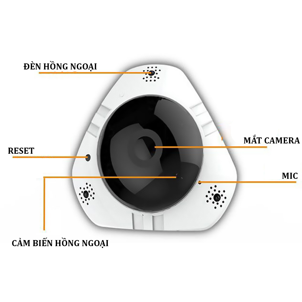 Camera Ốp Trần, Tường  Yoosee VR360  Chính Hãng - Camera Giám Sát IP Có Hồng Ngoại