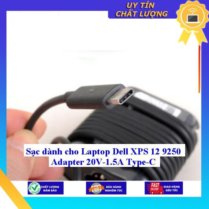 Sạc dùng cho Laptop Dell XPS 12 9250 Adapter 20V-1.5A Type-C - Hàng Nhập Khẩu New Seal