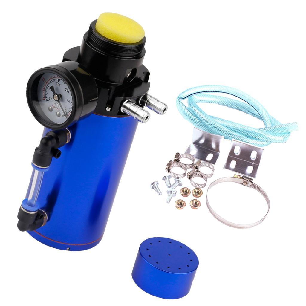 Universal Oil  Can Tank Overflow with Breather Vacuum Gauge