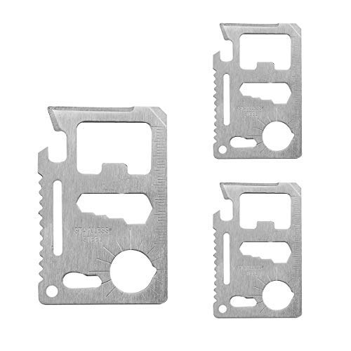 Miếng Thép Đa Năng 11 Công Dụng Thẻ Phượt Đa Năng - Steel Credit Card Survival Tool