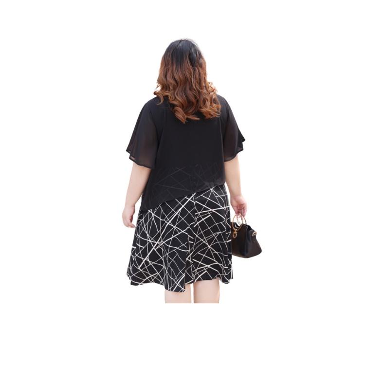 Đầm trung niên phối voan bigsize cao cấp (thời trang trung niên anitagreen) BS1-621