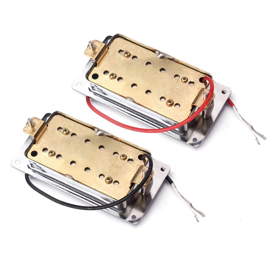 2Pc Electric Guitar Humbucker Pickup Copper Bridge Neck Sealed for LP Guitar