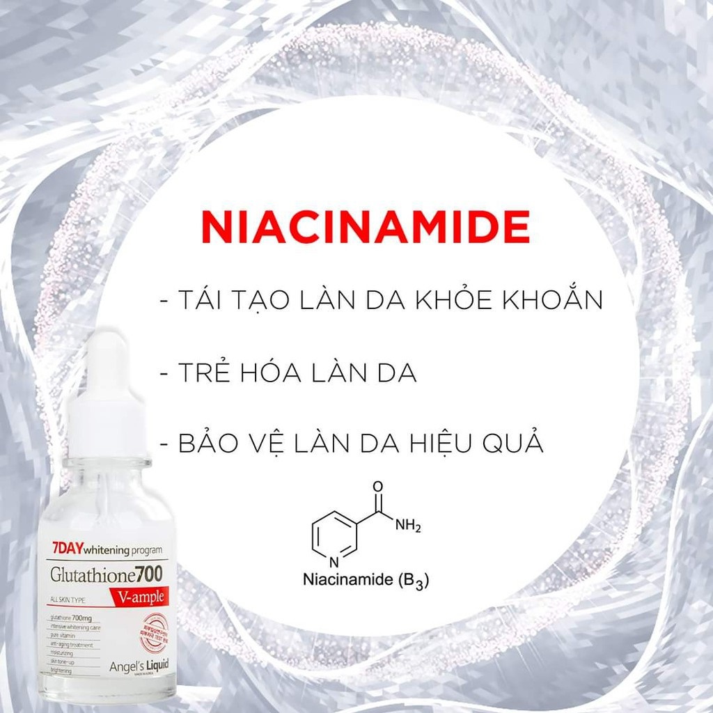 Combo Dưỡng Trắng Da Angel's Liquid 7DAY Whitening Program Glutathione 700V