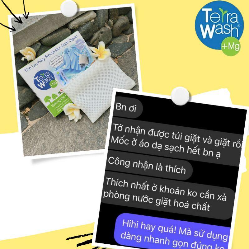 Túi Giặt Terra Wash +Mg Giặt Sạch Không Hoá Chất, Tặng Xà Bông Sinh Dược Than Tre