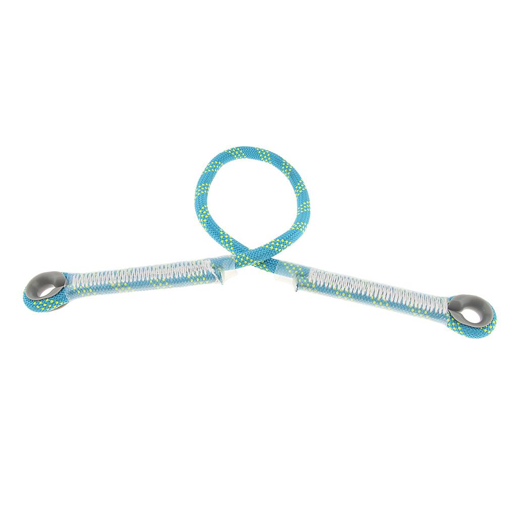 Climbing Knotted Pre-sewn Eye-to-Eye Prusik Loop Cord Static Rope Blue 60cm