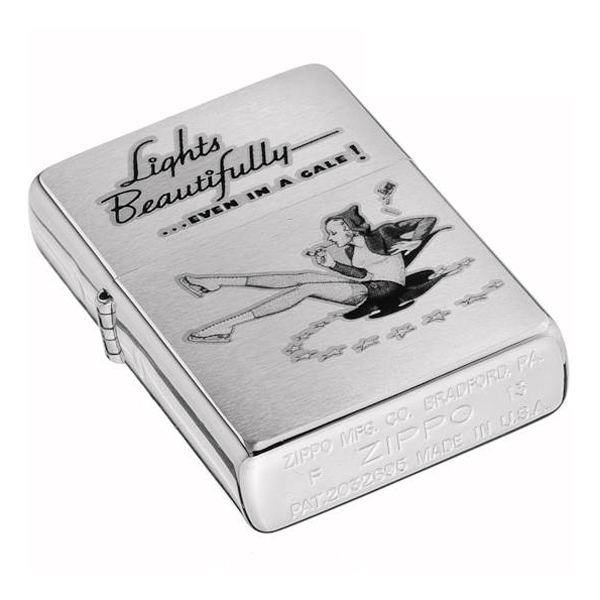 Bật Lửa Zippo 28537 Skater Girl 2 Brushed Chrome