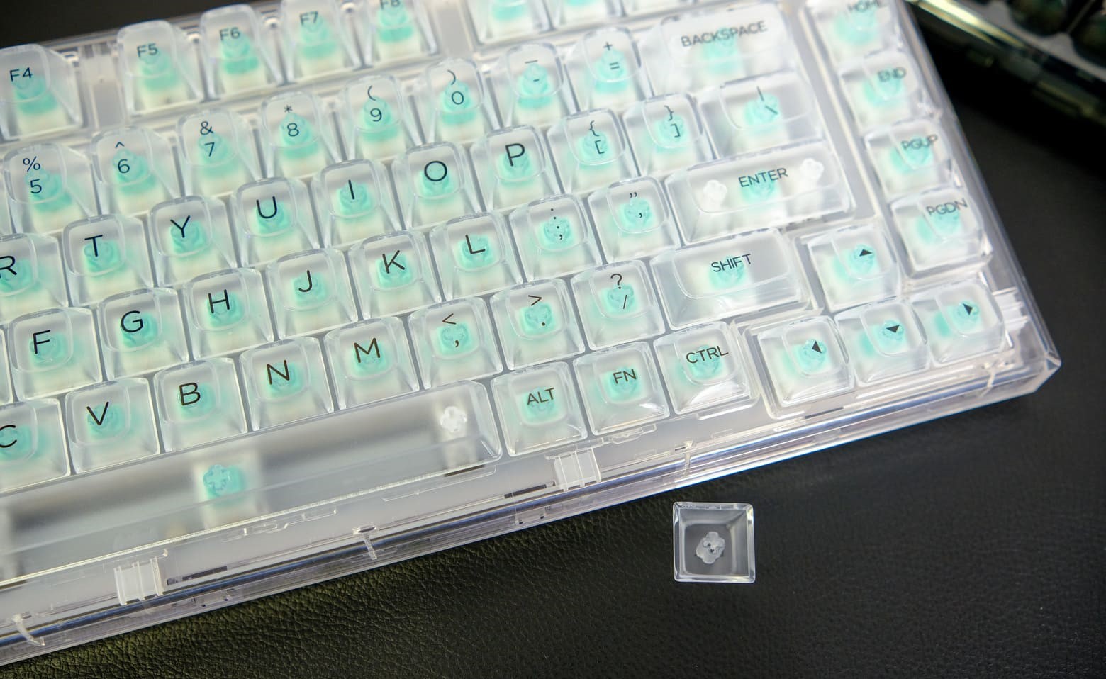 Bàn phím cơ FL-Esports Q75 SAM (Transparent White Light Ice Keycap/Transparent Black Dark Ice Keycap) 3 Mode/Gasket Mount - Hàng chính hãng