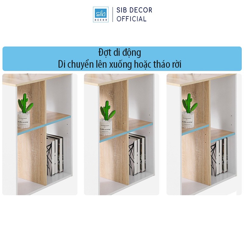 Bàn Làm Việc Nhỏ Xinh SIB Decor Màu Trắng Phối Oak BLV86