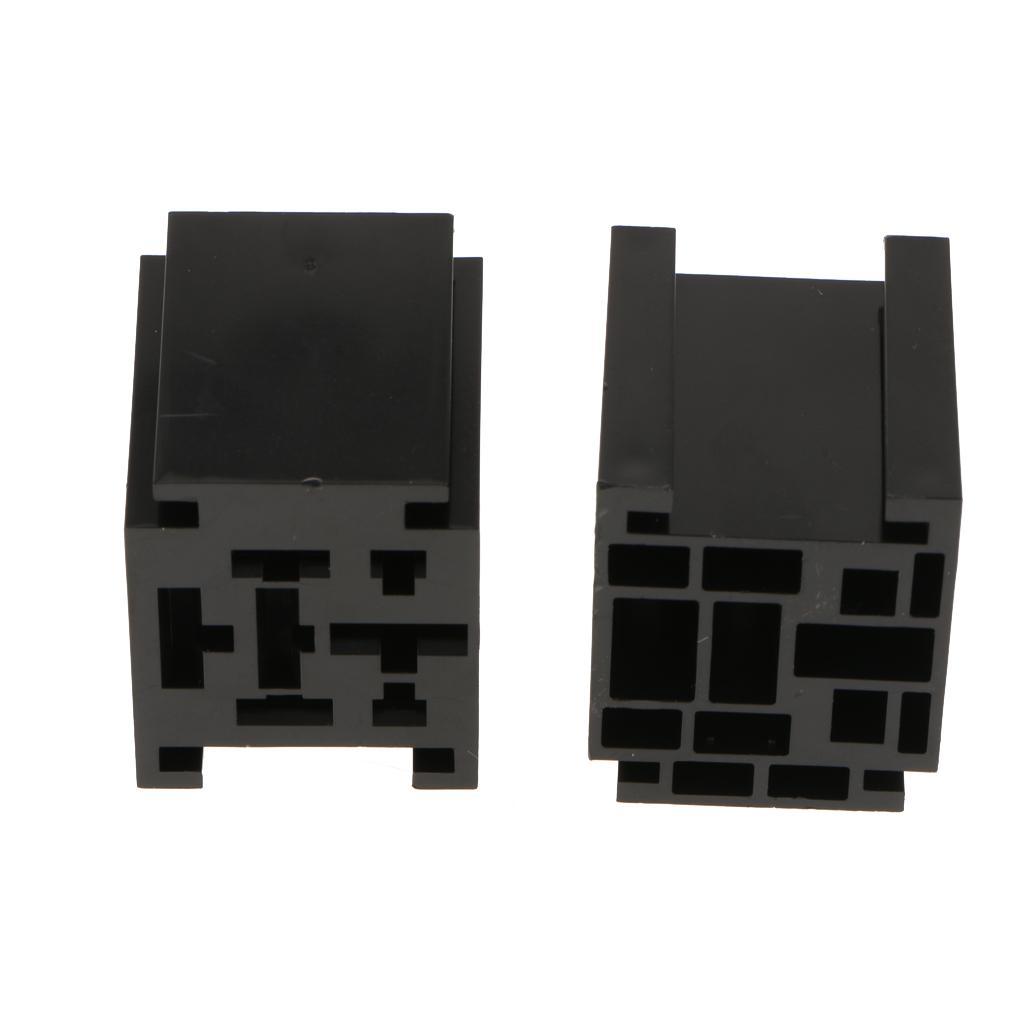 15Pcs 80Amp Relay Connector 4-Pin Mounting Socket + Terminals Base Holder