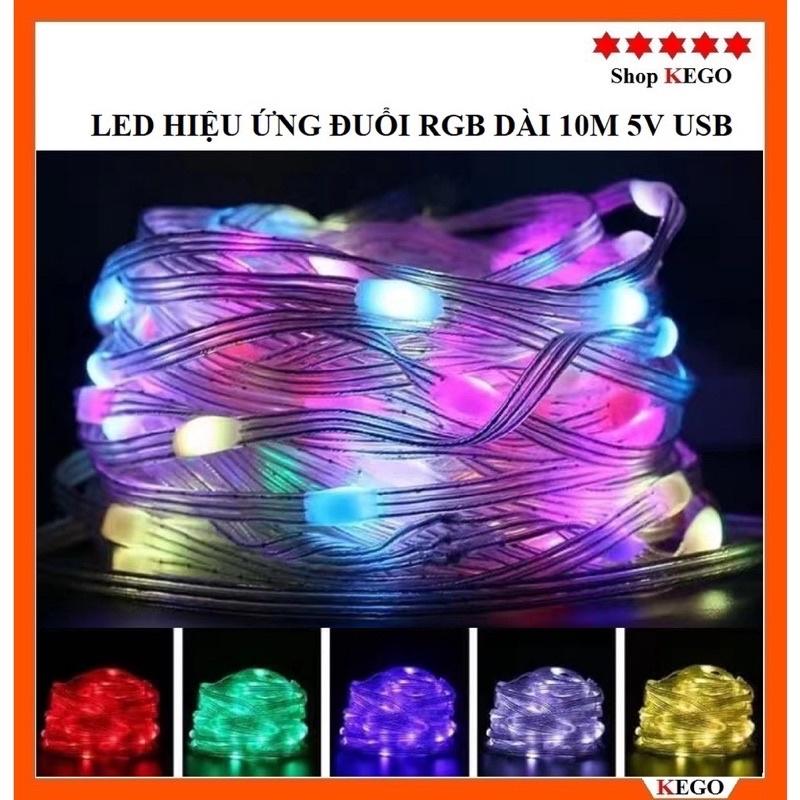 bộ đèn led hiệu ứng âm thanh theo nhạc nháy kiểu chống thấm nước tốt, có bấm điều khiển dây 10m 100 led