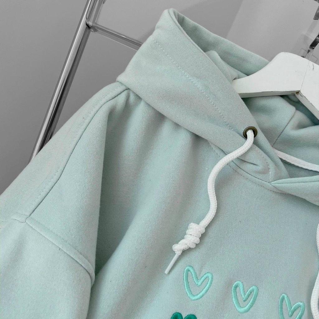 Áo Khoác Nỉ Form Rộng Thêu TIM Unisex Nam Nữ , Áo Khoác Thể Thao Chống Tia Cực Tím Siêu ĐẸP Thời Trang Mùa Hè