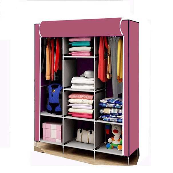 Tủ vải 3 buồng 8 ngăn, loại cửa có 2 khóa, khung sắt sơn tĩnh điện do Việt Nam sản xuất