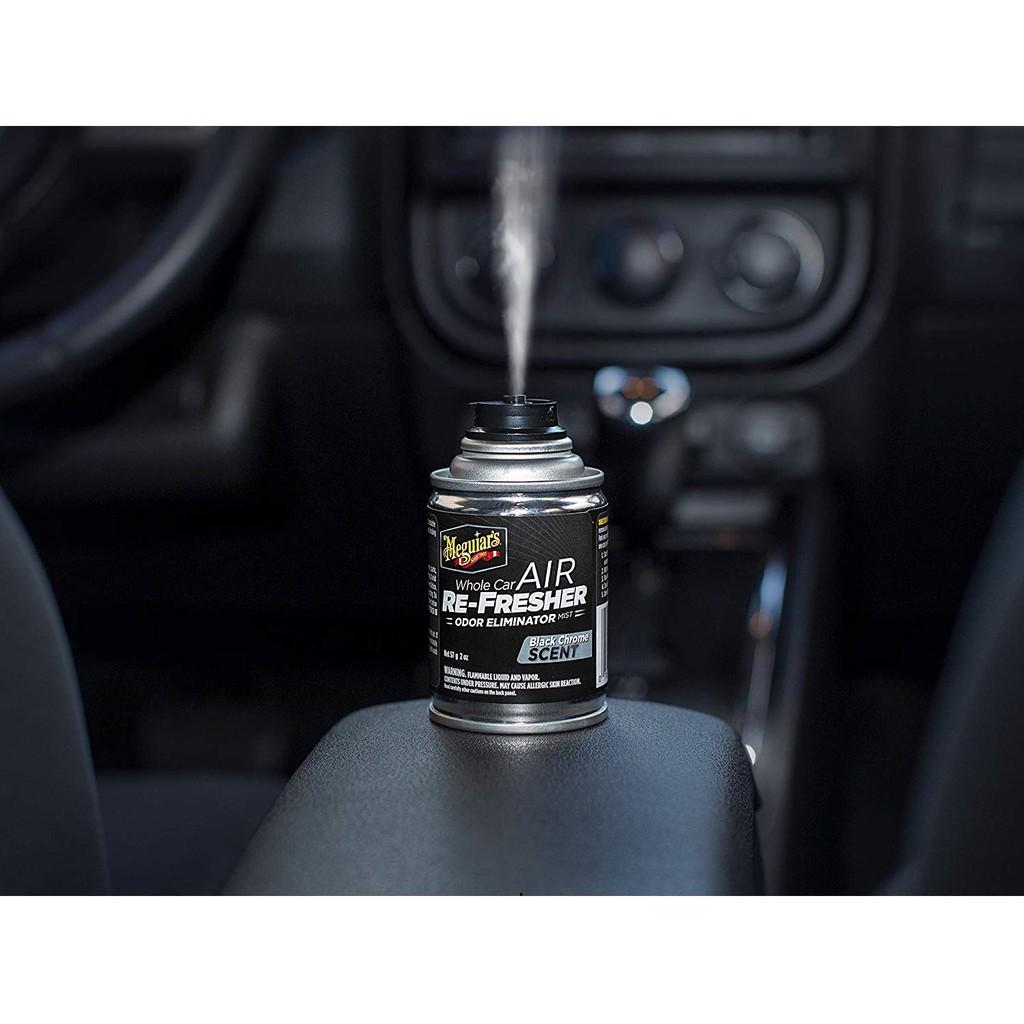 Meguiar's Xịt khử mùi, diệt khuẩn nội thất xe hơi Mùi hương nam tính - Air Refesher - Black Chrome Scent - G181302, 57 g