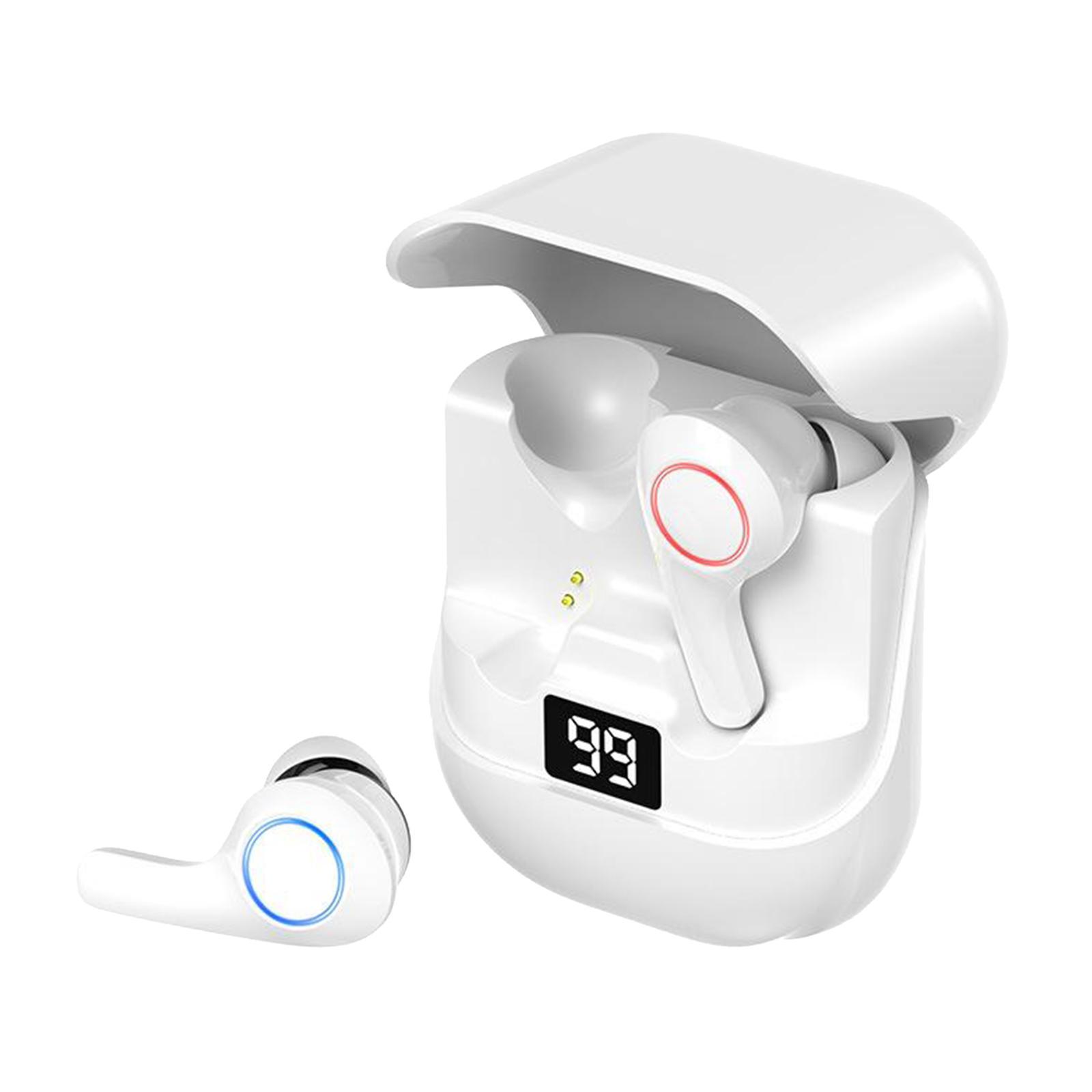 Sports Waterproof Bluetooth Earphones Earbuds Headsets Charging Box - Black