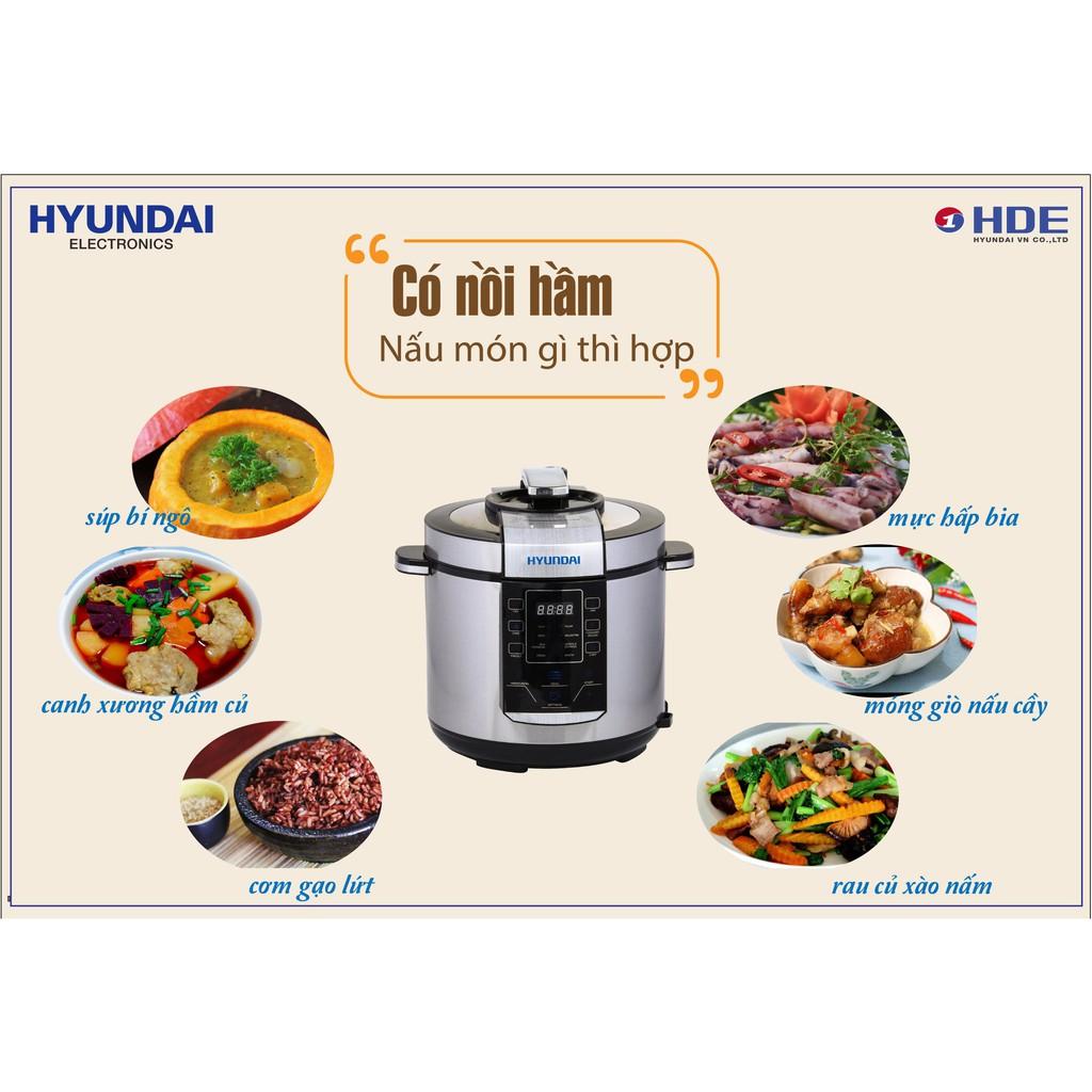 Nồi hầm điện tử Chính Hãng HYUNAI HDE 2500S An Tòan Và Tiết Kiệm Thời Gian, Nồi Áp Suất Đa Năng - Hàng Chính Hãng