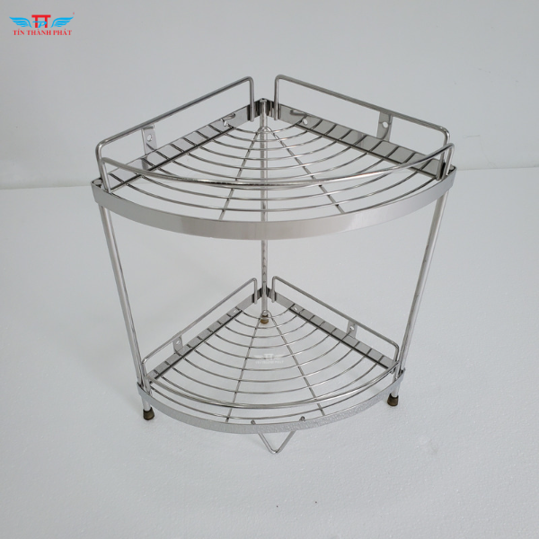 KỆ GÓC 2 TẦNG INOX 304 TÍN THÀNH PHÁT