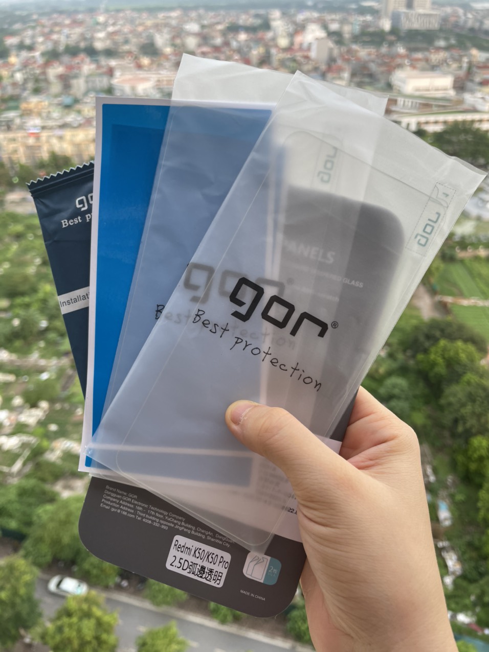 Bộ 2 Kính cường lực GOR cho Xiaomi Redmi K50/ K50 Pro trong suốt 2.5D Hàng nhập khẩu