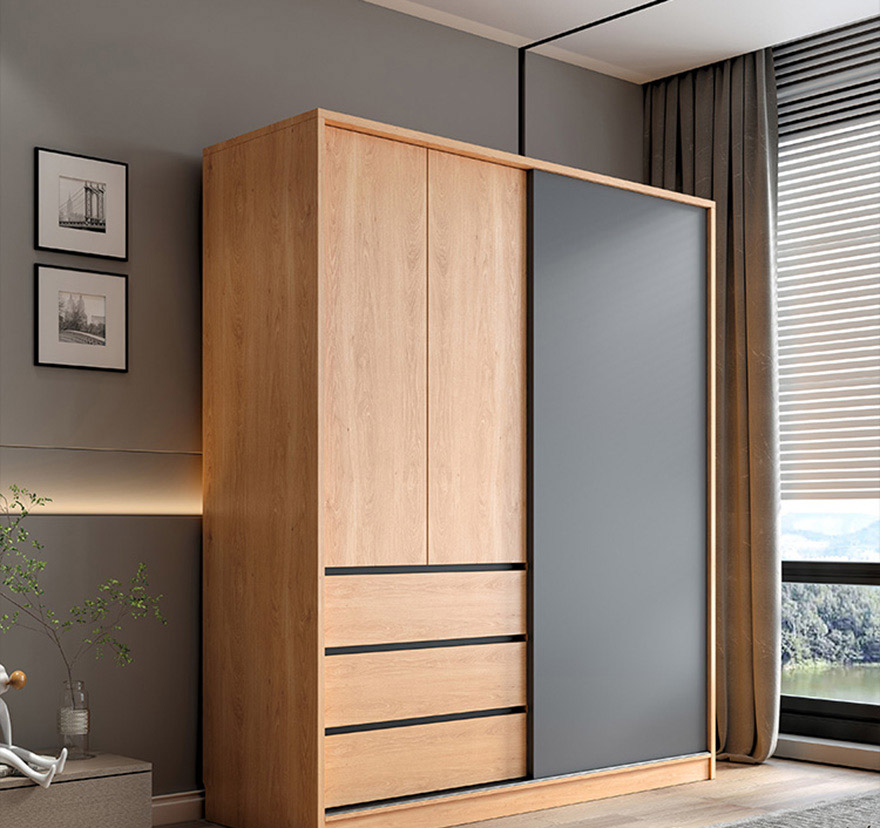 Tủ quần áo gỗ MDF kiểu dáng hiện đại