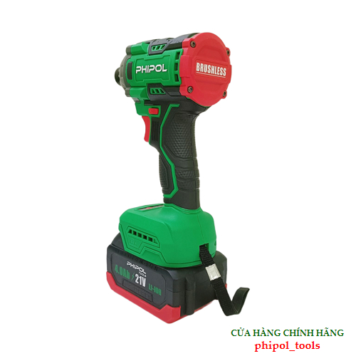 Combo Máy chuyên vít 21V có đèn led hỗ trợ ánh sáng PHIPOL TOOLS PH3013 Kèm 2 pin và sạc - Hàng Chính Hãng