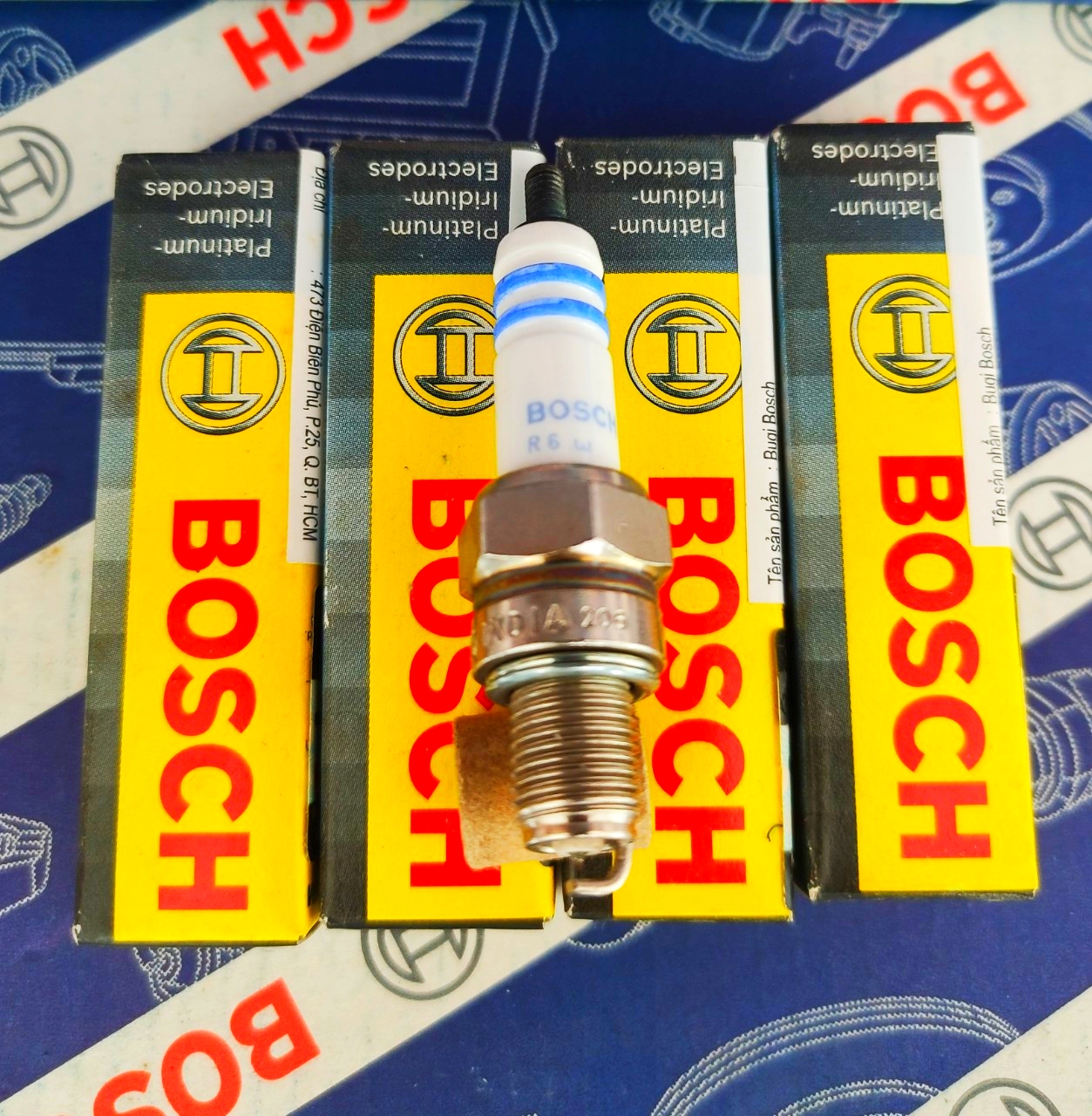Bugi Xe Máy Chân Ngắn Bosch Honda Dream, Wave 110, Future 110, Yamaha Jupiter, Sirius, Nouvo 115, Suzuki Viva, Smash, Sym Attila