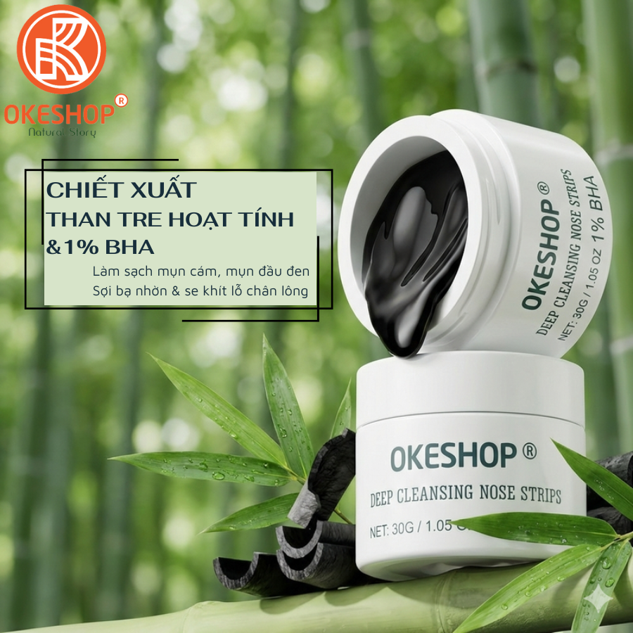 Gel Lột Mụn OKESHOP 30ml - Giải Pháp Loại Bỏ Mụn Đầu Đen - Mụn Cám - Bạ Nhờn - Làm Sạch Sâu Và Thu Nhỏ Lỗ Chân Lông