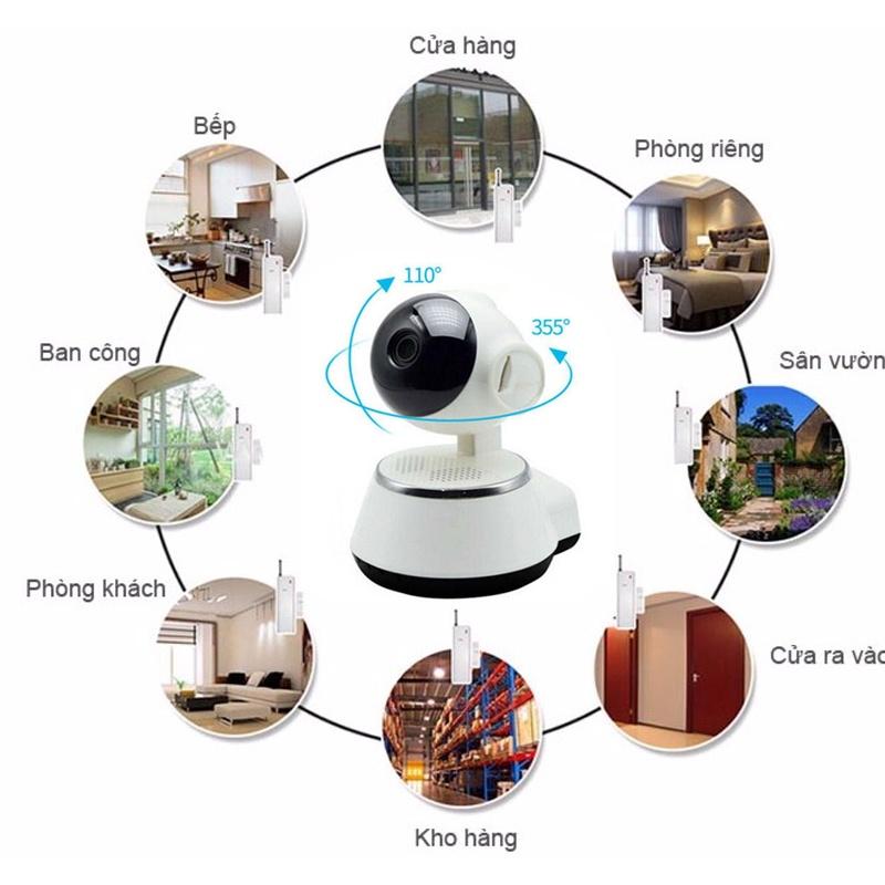 Camera V380, camera wifi IP V380 tích hợp microphone ghi âm thanh, đàm thoại 2 chiều