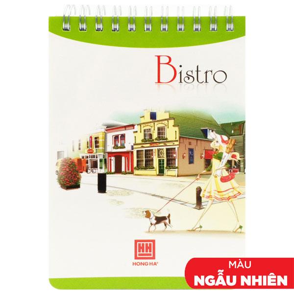 Sổ Lò Xo Ngang Bistro A6 - 200 Trang - Hồng Hà 2840 (Mẫu Màu Giao Ngẫu Nhiên)