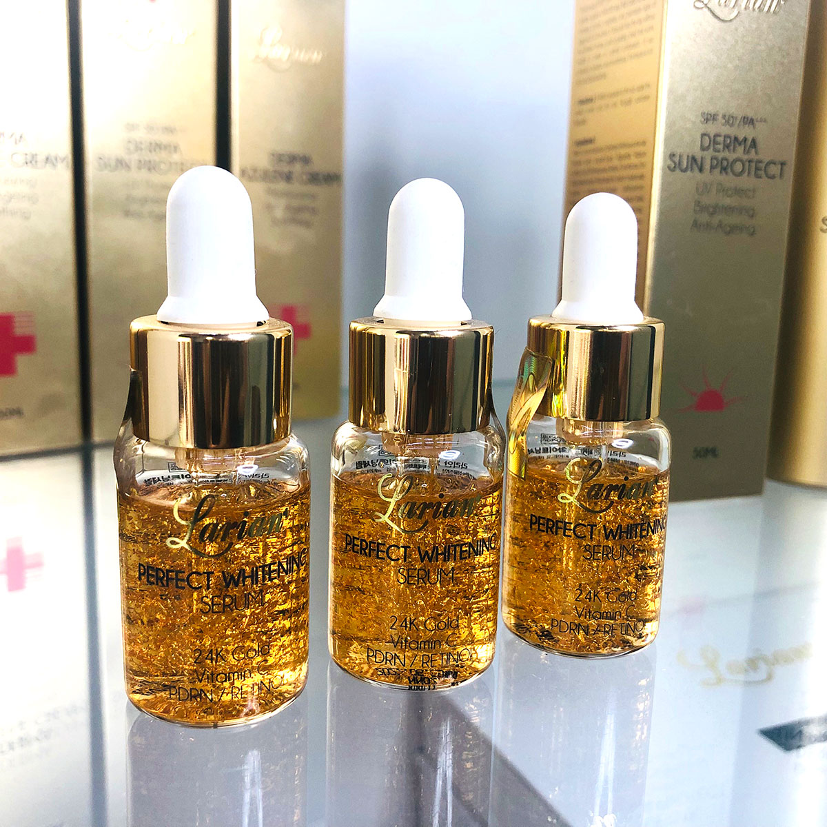 SERUM VITAMIN C VÀNG 24K DNA CÁ HỒI  LARIAN+ LOẠI 10ML