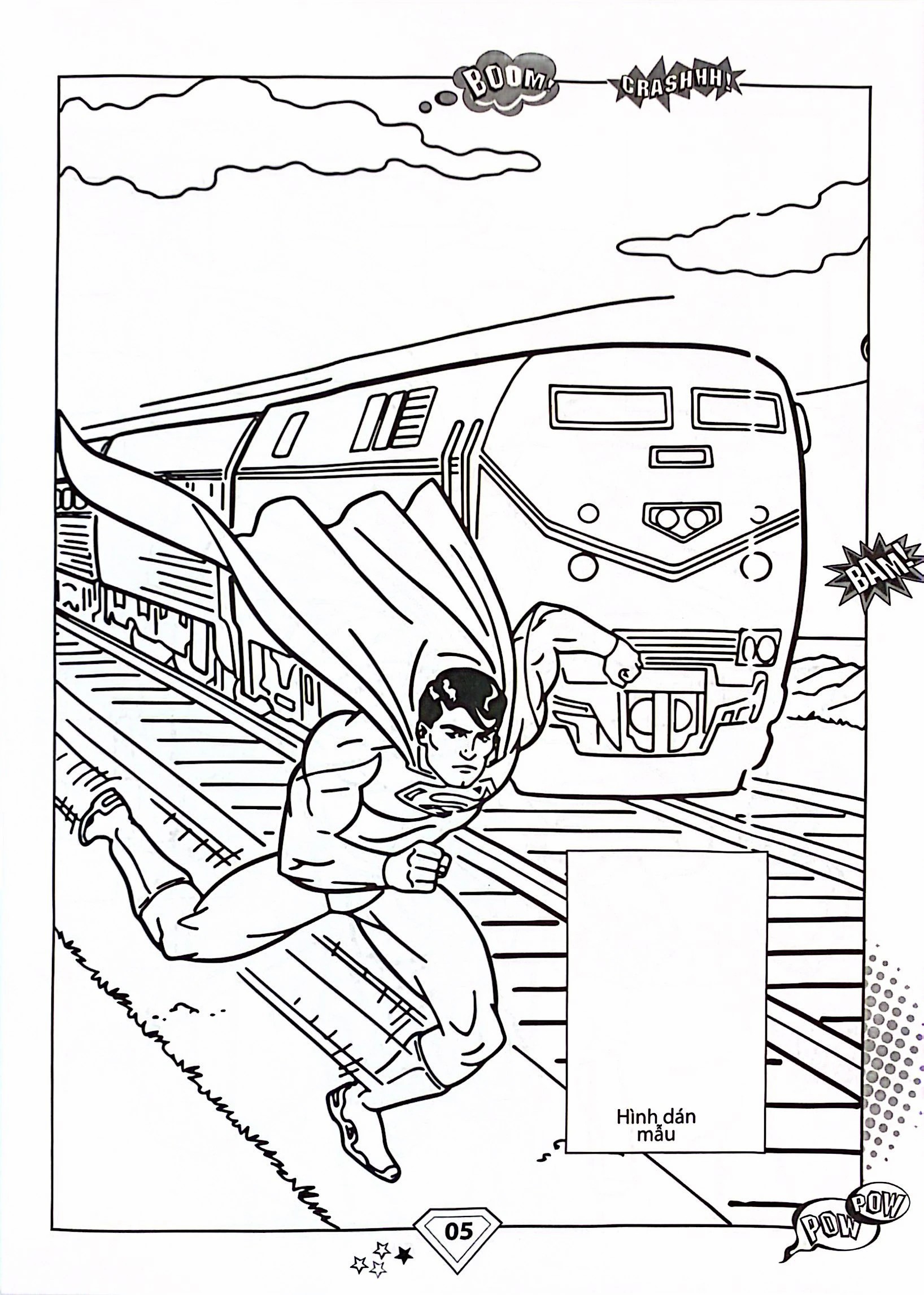 Dán hình và tô màu SUPERHERO SUPERMAN (Bìa Mềm)
