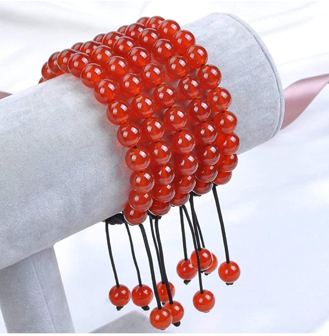 Vòng tay phong thủy đá thạch anh đỏ thiên nhiên size 10mm