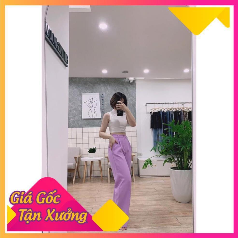 QUẦN ỐNG RỘNG DÁNG DÀI MÀU TÍM PHONG CÁCH HÀN QUỐC DÀI 100CM 935